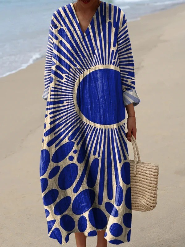 Nadine | Luchtige zomerjurk met lange mouwen