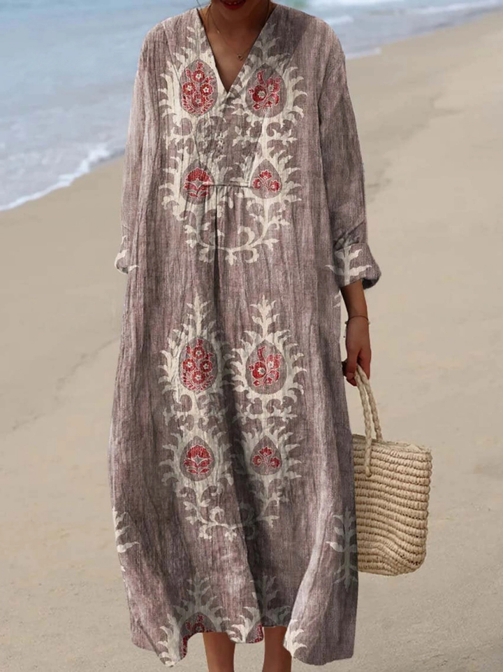 Karina | Luchtige zomerjurk met lange mouwen