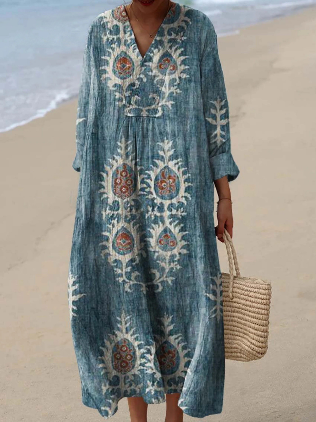 Karina | Luchtige zomerjurk met lange mouwen