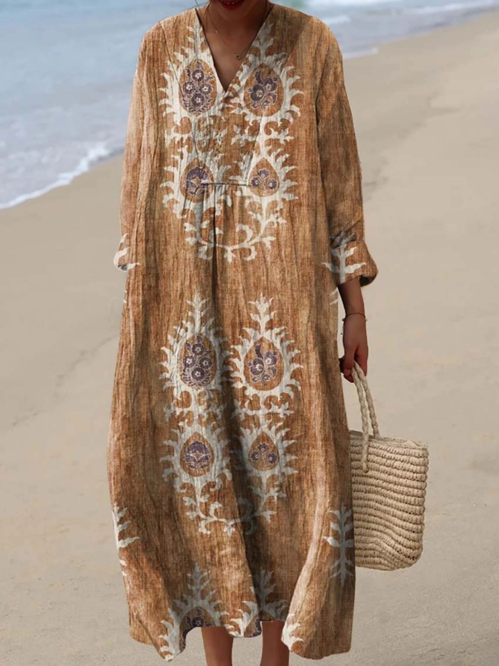 Karina | Luchtige zomerjurk met lange mouwen