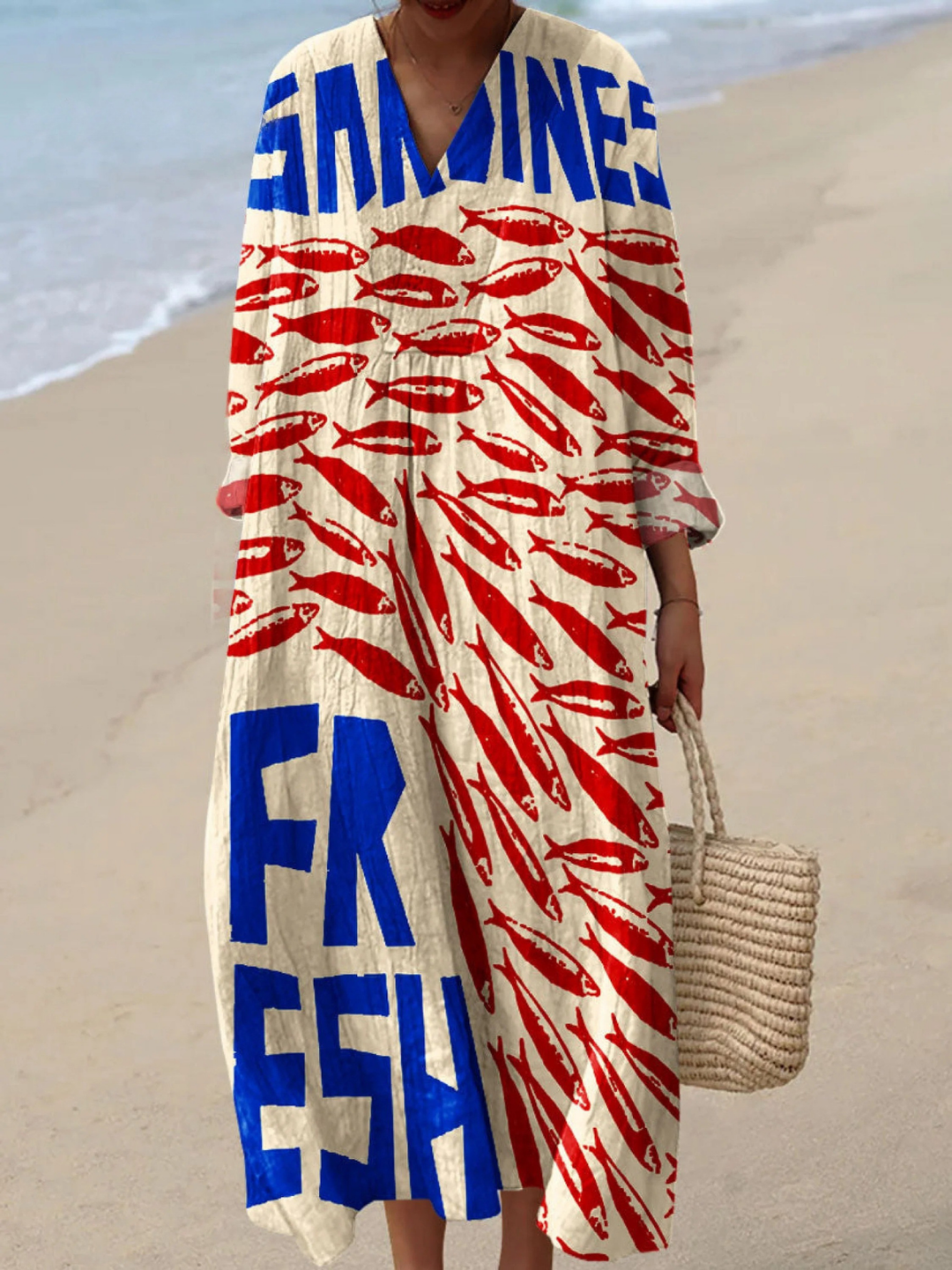 Ralina | Luchtige zomerjurk met lange mouwen