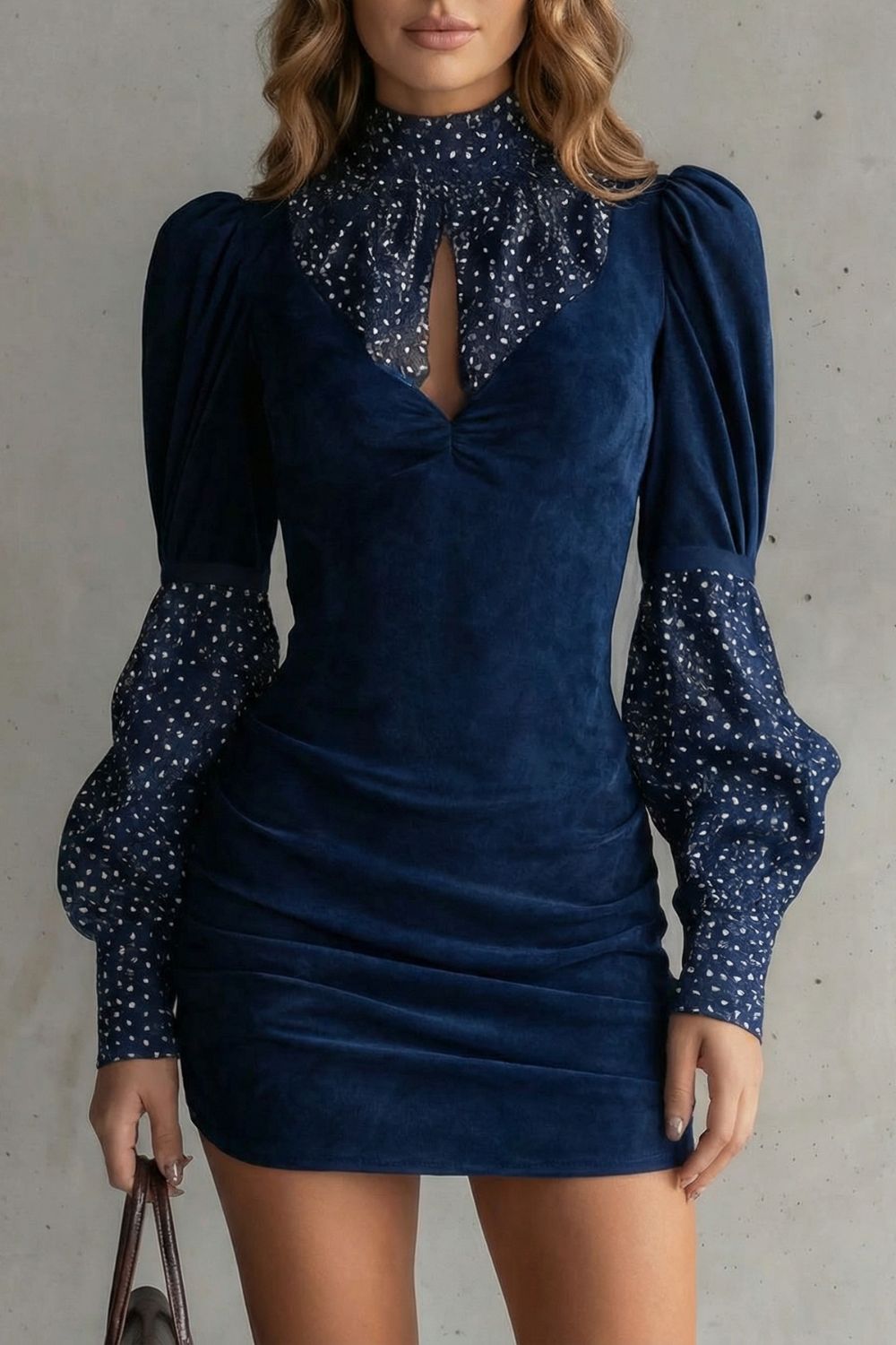 Serelinne – Retro Puff Sleeve Mini Dress